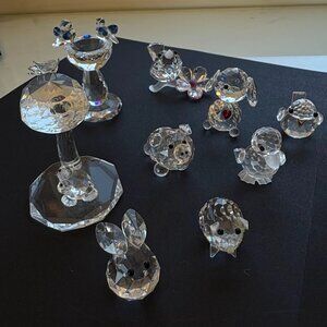 Mini Crystal Figurines - Set of 9